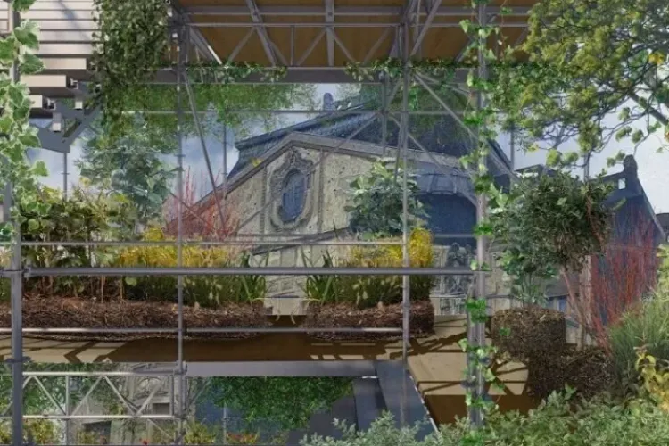 Timișoara a luat fața Clujului cu această schelă cu plante! Ar trebui reprodusă și la noi? - FOTO