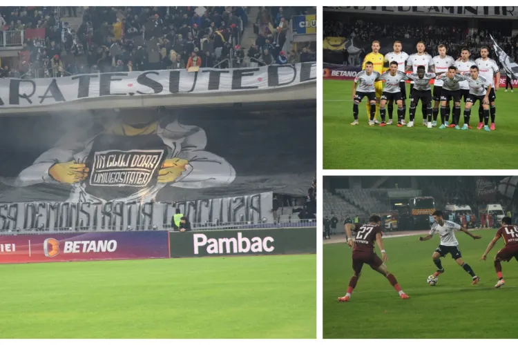 U Cluj - CFR Cluj s-a terminat 1 -1, dar galeria U Cluj a câștigat meciul suporterilor: ”În prima repriză i-am tocat acolo” - FOTO