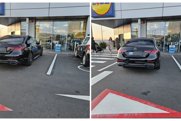 Parcare la Lidl Cluj. Oare de ce numai cei cu mașini ”bengoase” sunt nesimțiți? - FOTO