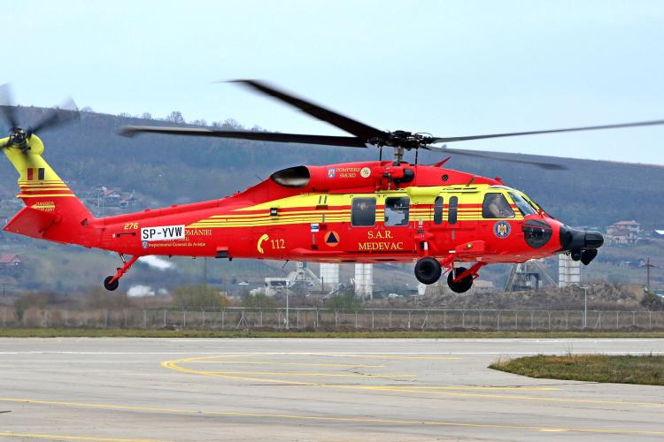 Un elicopter Black Hawk medical a aterizat la Cluj! SMURD România va avea 5 aparate de zbor în dotare - FOTO
