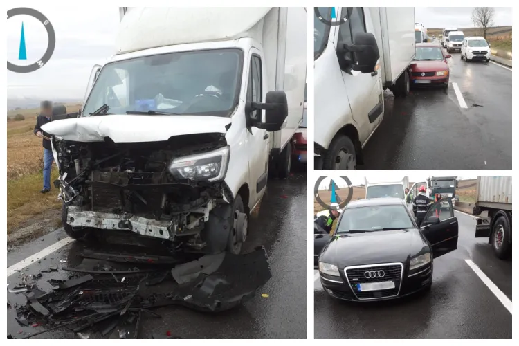 ACCIDENT la ieșire din Turda! Un bărbat a ajuns la spital în urma impactului violent - FOTO