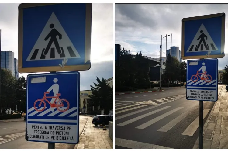 Șoferii vor indicatoare pentru bicicliști în Cluj-Napoca. Traversarea să nu se mai facă în viteză - FOTO