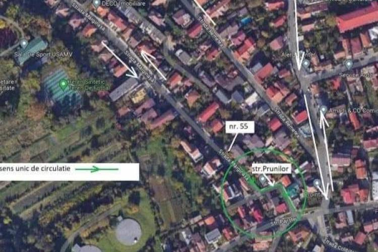 Sens unic instituit pe strada Prunilor, pe strada Mărginașă se va putea circula în dublu sens. Primăria anunță modificări de circulație