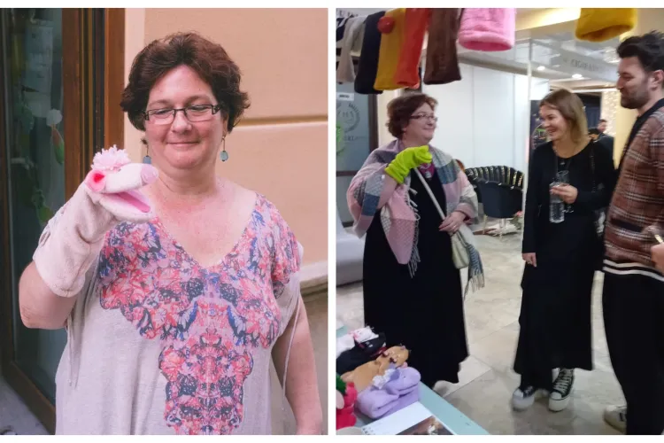 ”Doamna cu marionete” din Cluj i-a fascinat pe Gina Pistol și Smiley
