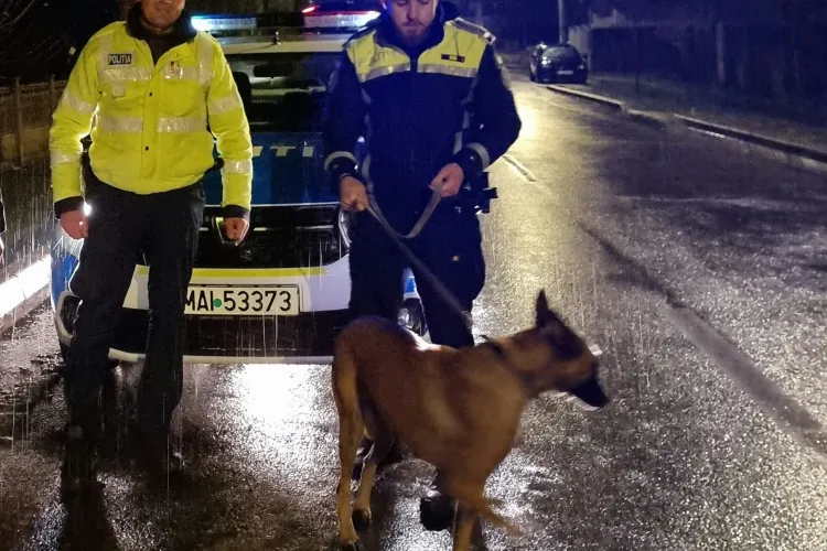 Cluj - Poveste care arată că oamenii sunt superbi! Un polițist a dus acasă câinele găsit pe câmp. Merită zece rânduri de aplauze - FOTO