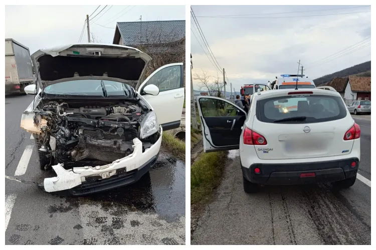 Accident cu trei victime într-o localitate clujeană! ISU a intervenit cu două autospeciale cu modul de descarcerare - FOTO