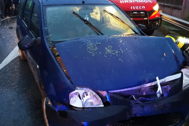 Accident cu trei mașini pe DN1F, în localitatea Rădaia! Trafic blocat pe ambele sensuri