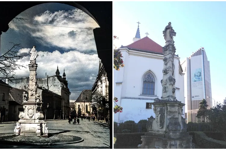 Obeliscul Maria este montat în piațeta de lângă UBB Cluj, pe strada Universității - FOTO