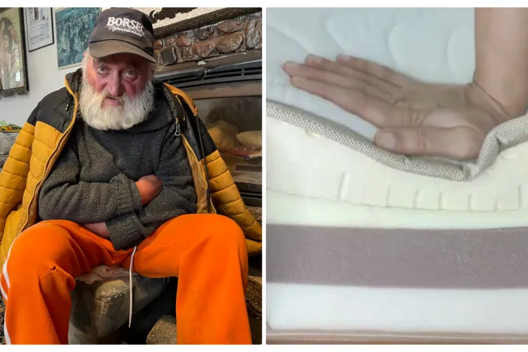Cluj - Un om de ispravă, dar sărac are nevoie de o saltea ortopedică: ”A trăit o viață cu picioarele goale. O saltea vrem pentru dânsul” - FOTO