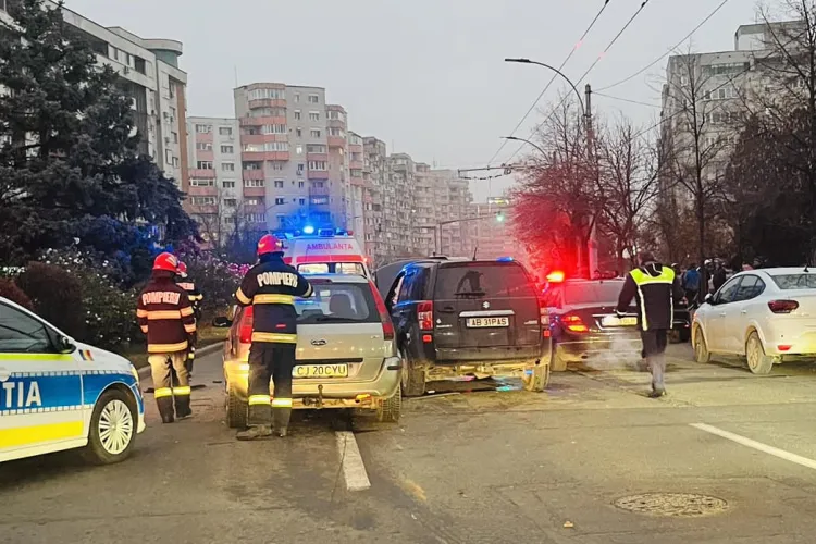 Accident cu mai multe mașini în Mărăști - FOTO și VIDEO