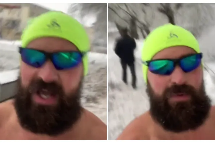 Alergătorul la bustul gol din Cluj-Napoca a revenit! Paul Năoian aleargă zâmbitor la - 5 grade - VIDEO