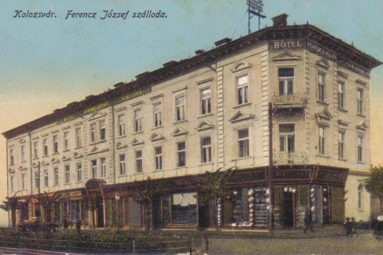 Hotelul Franz Josef era o bijuterie din centrul Clujului situat pe floșterul de pe vremuri - FOTO