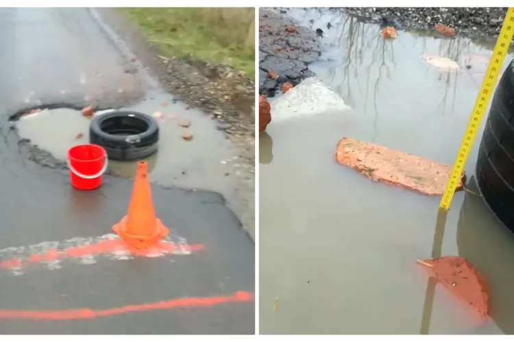 Un clujean a sesizat la 112 o groapă de pe un drum, reparat de două ori în ultimii 6 ani: ”Unde te crezi, în ceva țară europeană?” - VIDEO