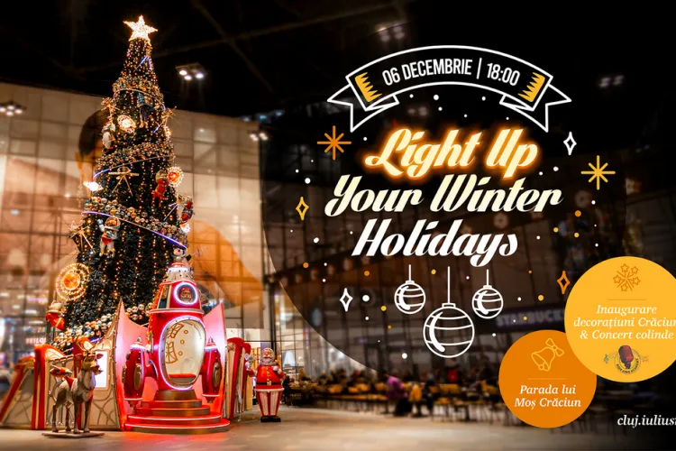 „Light Up your Winter Holidays” la Iulius Mall Cluj cu Circus Christmas, într-un regal al bucuriei orchestrat de Moș Crăciun și acompaniat de colinde