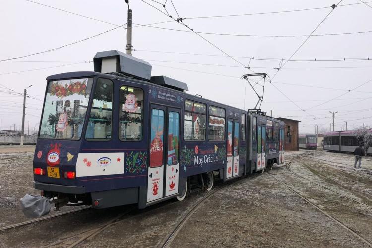 Tramvaiul lui Moș Crăciun revine și anul acesta la Cluj-Napoca. Vezi când va circula tramvaiul festiv
