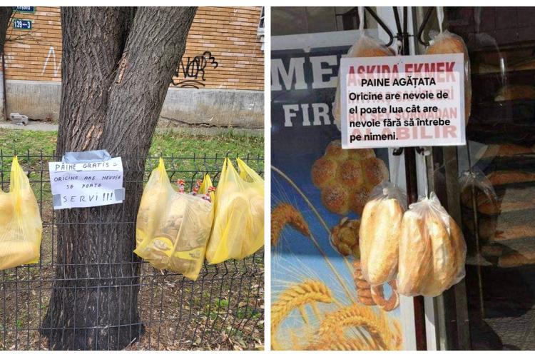 Un turc stabilit în România a lansat campania ”Pâine pe garduri!”. Zeci de români participă și agață pâine pentru sărmani - FOTO