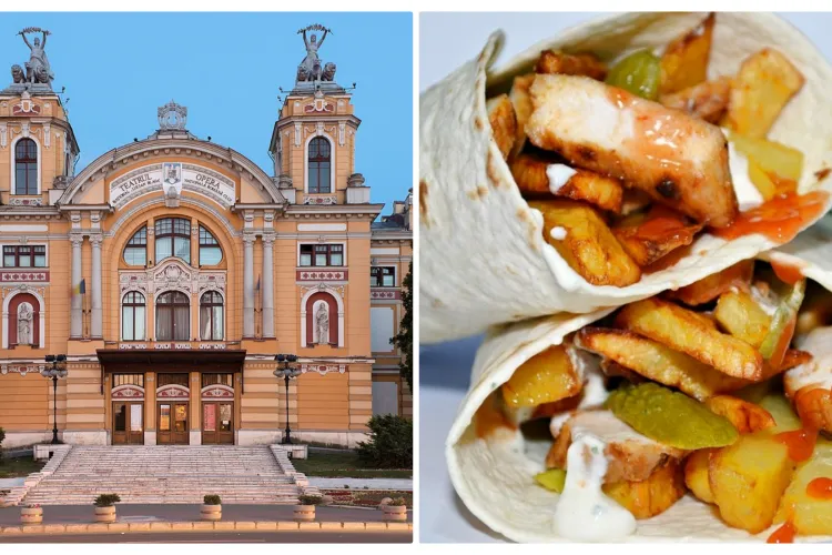 Două clujence de ”6 generații” au mâncat shaorma la un spectacol de la Teatrul Național Cluj: ”Au așteptat să se facă întuneric în sală”