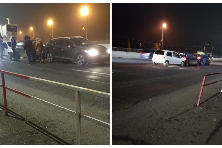 Accident cu trei mașini între Vivo și Brico Depot - FOTO