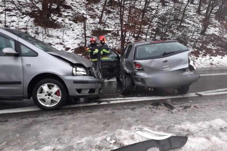 Accident rutier petrecut la Bologa, lângă Huedin: Șase persoane au fost consultate - FOTO