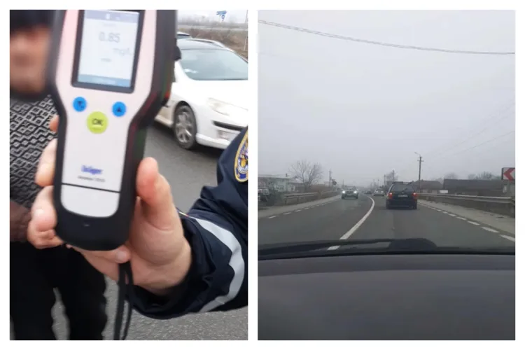 Un clujean cu spirit civic a oprit un șofer ce conducea haotic între Gherla și Cluj și l-a dat pe mâna Poliției: „A zis că a băut pastile cu jinars”-VIDEO