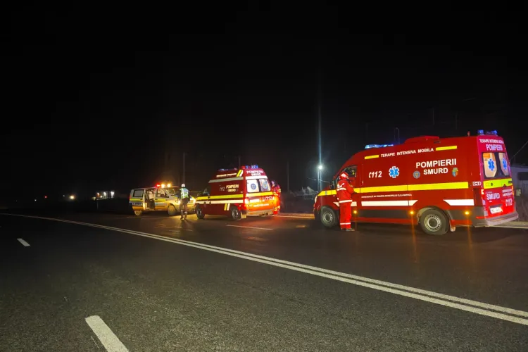 Accident tragic în Jucu Herghelie, Cluj! Un bărbat a murit după ce o mașină s-a răsturnat - VIDEO