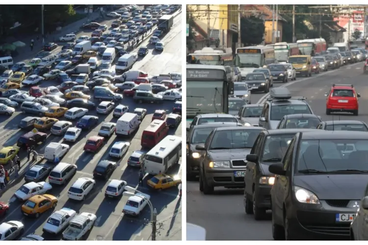 Comparație între traficul din Cluj și cel din București! Unde vi se pare cel mai aglomerat? Clujenii au decis deja