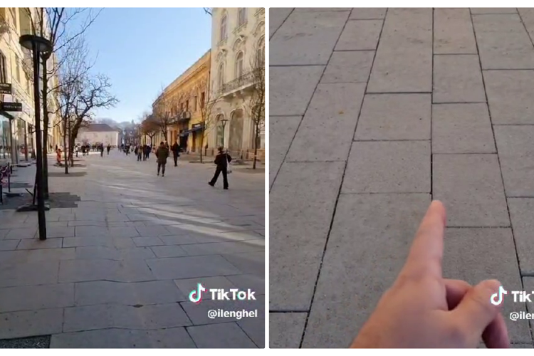 Râd orădenii de lucrările din Cluj! Un cunoscut vlogger din Oradea face mișto de lucrările de pe Universității - VIDEO