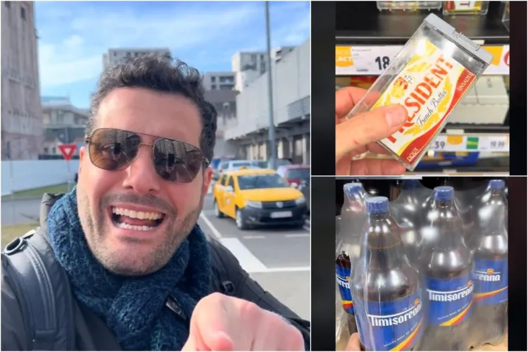 Reacţia virală a unui italian care a văzut pentru prima oară unt securizat şi pachet cu 6 sticle de bere, în România