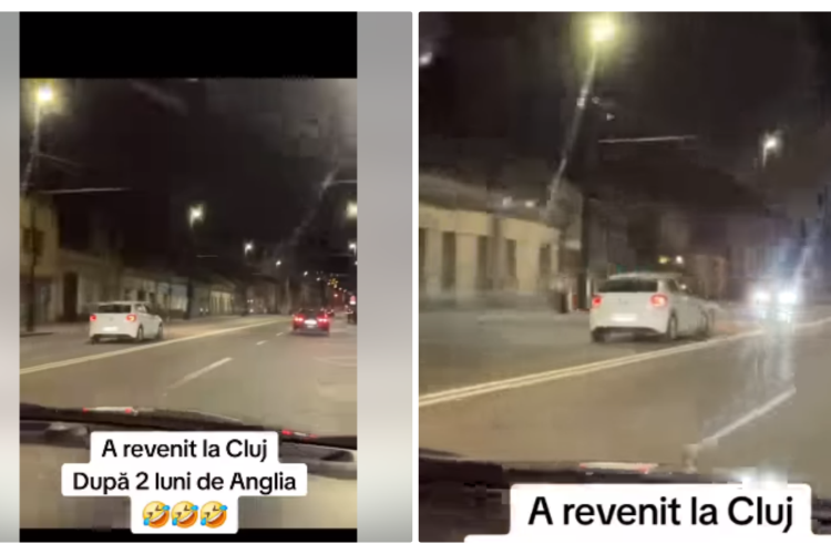 ”A revenit la Cluj, după două luni de Anglia! - Șofer dezorientat în centrul orașului - VIDEO