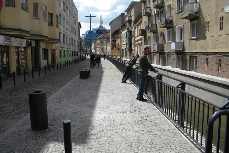 Pietonala in zona Canalul Morii, intre strada Regele Ferdinand si Piata Mihai Viteazul - VIDEO si FOTO