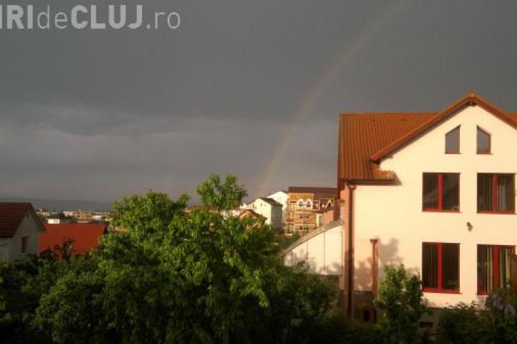 Dupa ploaie a aparut curcubeul la Cluj! VEZI FOTO si VIDEO