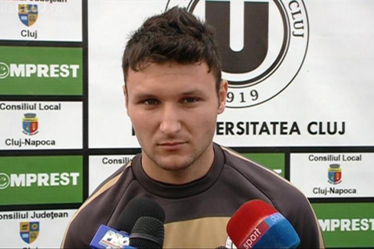 Jucatorul lui U Cluj, Sebastian Cojocnean: Ar fi mai mare satisfactia daca am termina peste CFR - VIDEO