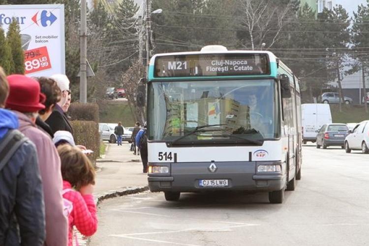 Autobuzul M21 circulă deviat în Florești din cauza unor lucrări importante