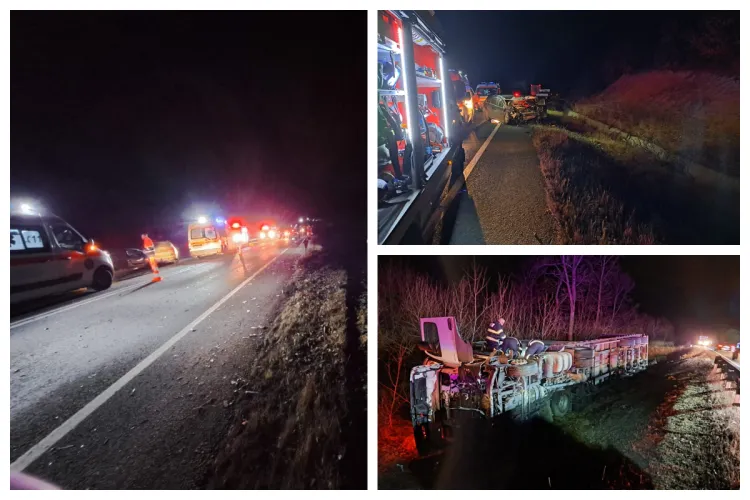 Cum s-a produs accidentul grav în Feleacu! Un șofer a modificat poziția mașinii în urma incidentului