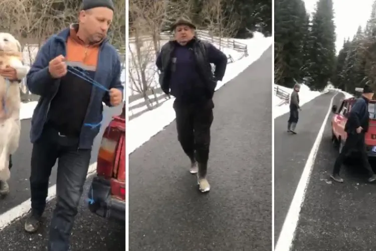 ”Ce oameni sunteți să abandonați câinii? Vă e frică de Dumnezeu?” - Prinși când abandonau câinii la Cluj