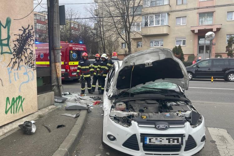 Accident pe strada Câmpului din Cluj-Napoca - FOTO