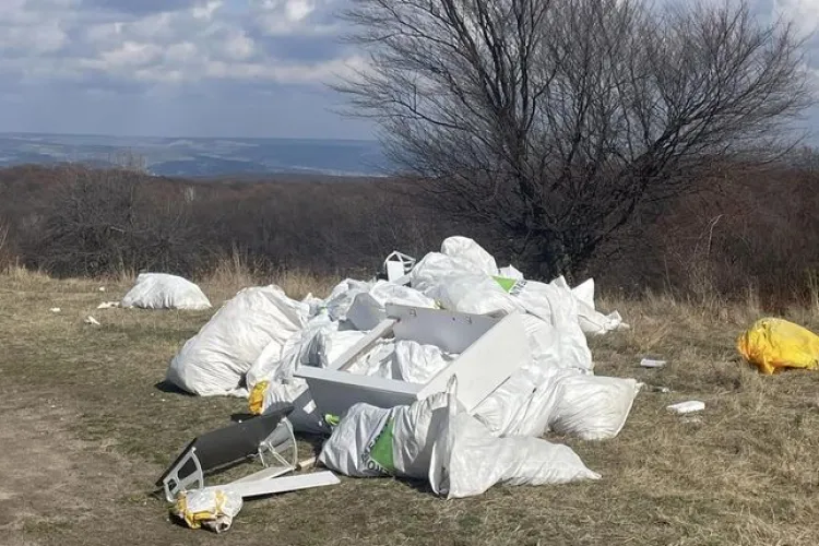 Pădurea Făget s-a transformat în groapă de gunoi pentru deșeurile din construcții! ,,Cine îi găsește? Ce e de făcut ?” - FOTO