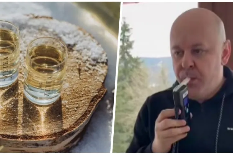În cât timp poți urca la volan dacă ai băut un pahar de țuică. Experimentul făcut de un fost polițist - VIDEO