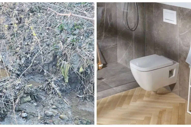 Cluj - Caz de boală cronică a României! Au finalizat de un an canalizarea, dar oamenii deversează în pârâu: Miroase infernal! - FOTO