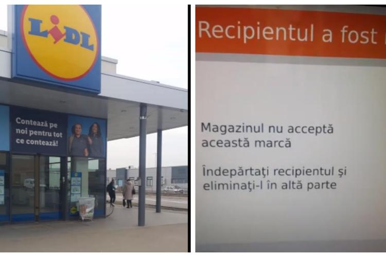 Țeapă cu reciclarea la Lidl în Cluj! Nu se acceptă acest recipient, deși are semnul de reciclare - VIDEO