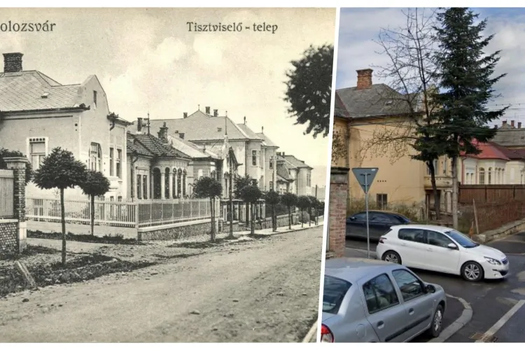 Imagine de pe una dintre cele mai frumoase străzi din Cluj-Napoca, la peste 100 de ani distanță - FOTO