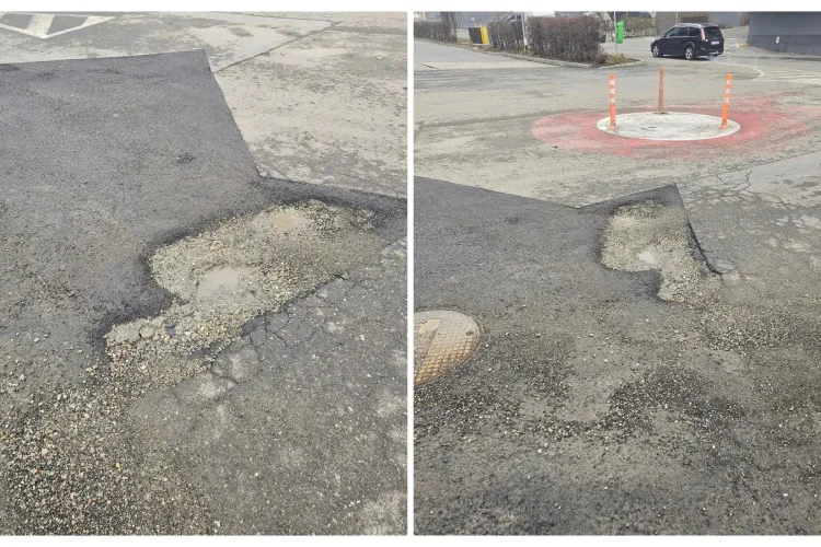 ”S-a luat pe roți :))” - Asfaltare de calitate în Baciu: A ținut 3 luni - FOTO