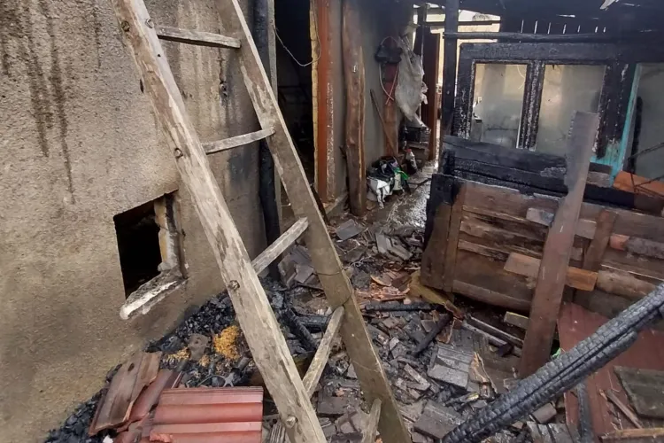 Incendiu în localitatea Valea Groșilor, Cluj! Flăcările au cuprins un adăpost de animale