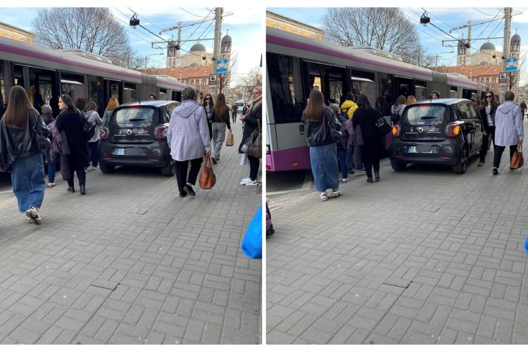 Parcare de cocalar al unui angajat de la un cunoscut restaurant din Cluj-Napoca - FOTO / UPDATE: Șoferul a fost concediat
