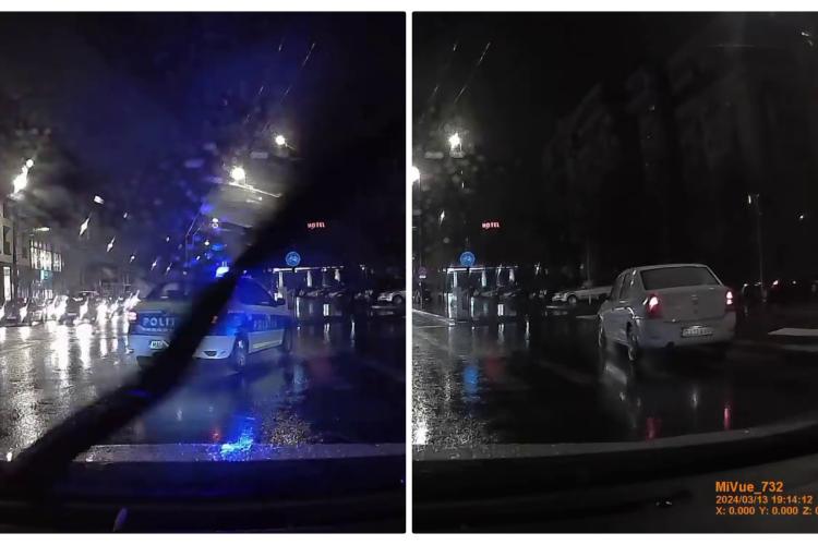 ”Regret amarnic!” - Un șofer a făcut o schemă pentru a evita un semafor din Mănăștur, dar apoi a plătit cu vârf și îndesat - VIDEO