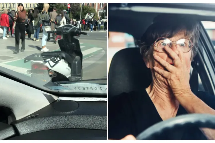 Imagine amuzantă în traficul clujean! Ce a putut face un livrator de mâncare - FOTO