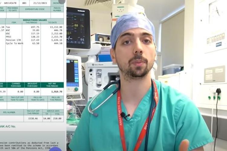 Un medic din Cluj plecat în Irlanda și-a prezentat fluturașul de salariu de la spital. Comparativ, Paul a arătat cât câștiga și în România