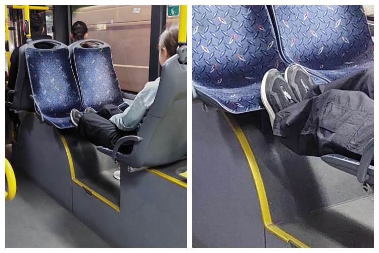 Bunul simț nu se predă pe TikTok! Tânără surprinsă cu picioarele pe scaun într-un autobuz din Cluj: „Se văd cei 7 ani de acasă”