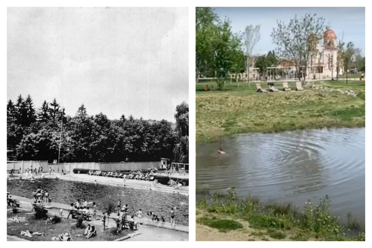 În lipsa unui ștrand municipal, mai mulți copii din Cluj au folosit lacul amenajat în Parcul Feroviarilor pe post de „piscină” - VIDEO