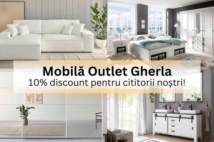 Mobilă nouă, fără defecte! Mobilă Outlet Gherla oferă un discount de 10% cititorilor Știri de Cluj la toate piesele de mobilier! Ofertă valabilă 10 zile